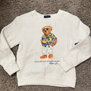 Ralph Lauren Cream Polo Bear Sweatshirt
